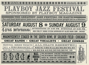 Advertisement for first Playboy Jazz Festival, 1959.